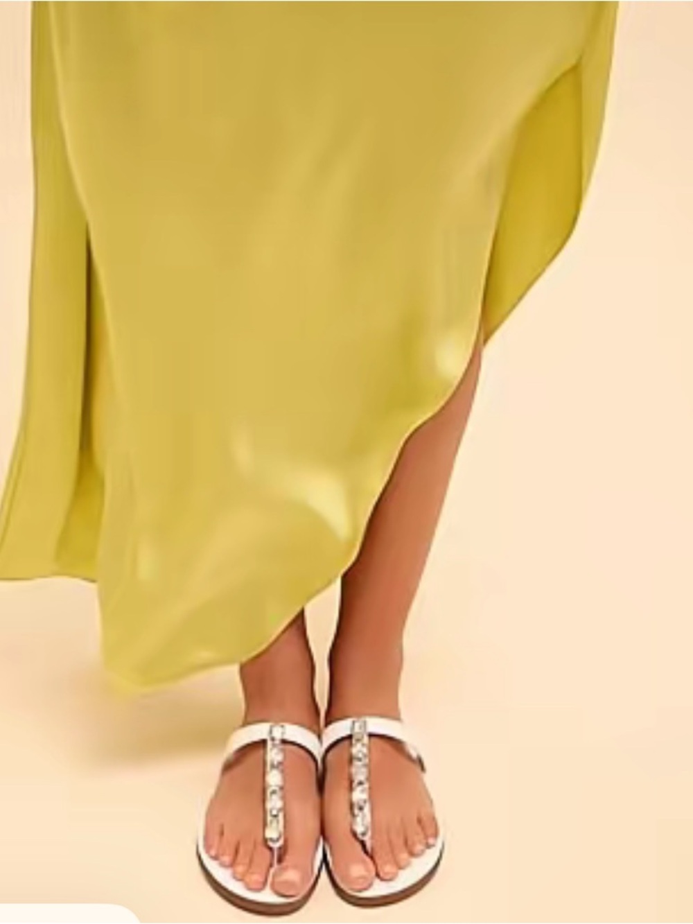 Vince Camuto White Jeweled T-Strap Sandals - Picture 2 of 2